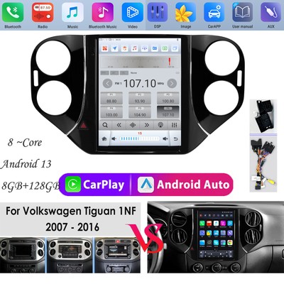 128GB 9.7'' Tesla Style FOR 2007-2016 VW Volkswagen Tiguan CARPLAY RADIO STEREO