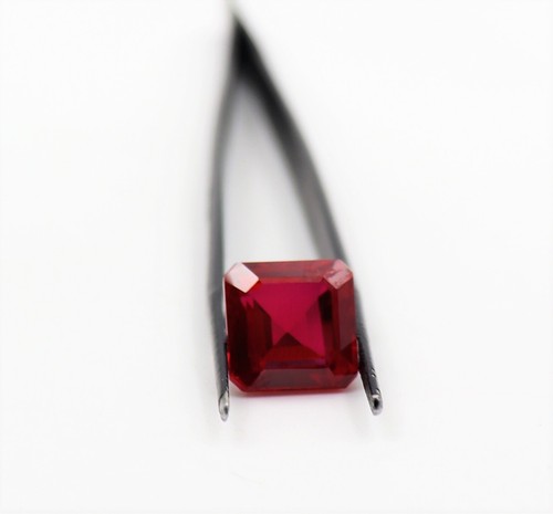 Asscher Red Ruby AAA Rated Lab Created Facated Gemstone For Jewelry 11mm to 18mm - Picture 10 of 24