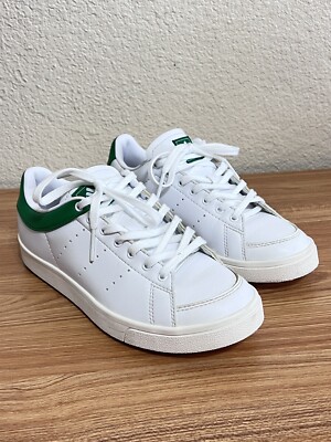 Adidas Adicross Low Leather Trainers F33759 Cloud White/Green size 4.5