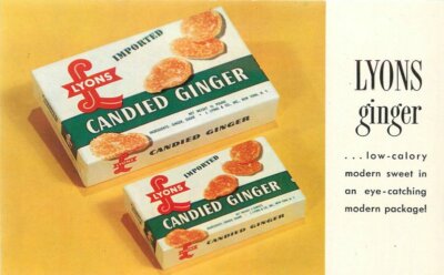 Advertising Lyons Candied Ginger Postcard Buffalo New York 20-7178