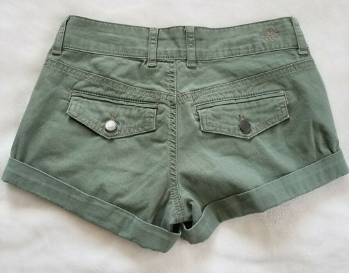 Jessica Simpson Shorts Women 25 Denim Sage Green Spring Beach Summer Cuffed - Picture 2 of 11