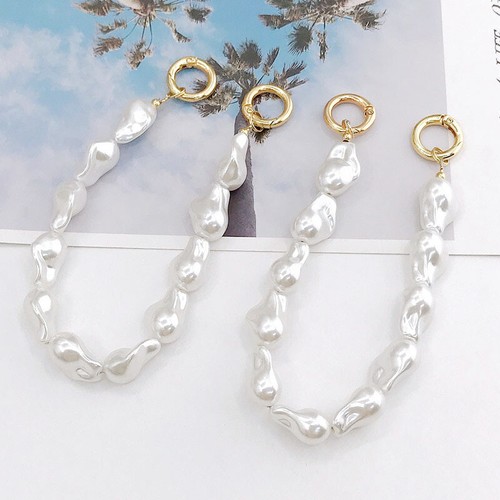 Mobile Phone Case Chain DIY Irregular Imitate Pearl Handbag Strap Phone Lanyard - 第 5/10 張圖片