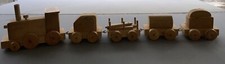 Vintage Wooden Toy Train 5 Piece Hand Made