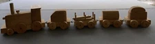 Vintage Wooden Toy Train 5 Piece Hand Made
