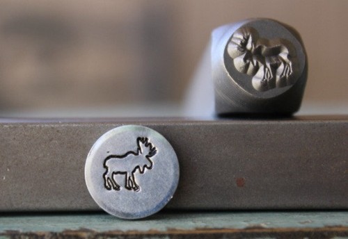 Moose Metal Design Stamp, 7mm Hand Stamping Tool, Supply Guy, Outdoors Animals
