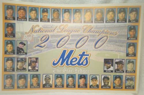 Yankees vs Mets 2000 Vintage Reversible Team Photo Poster 11"x17" Star-Ledger - Bild 2 von 6