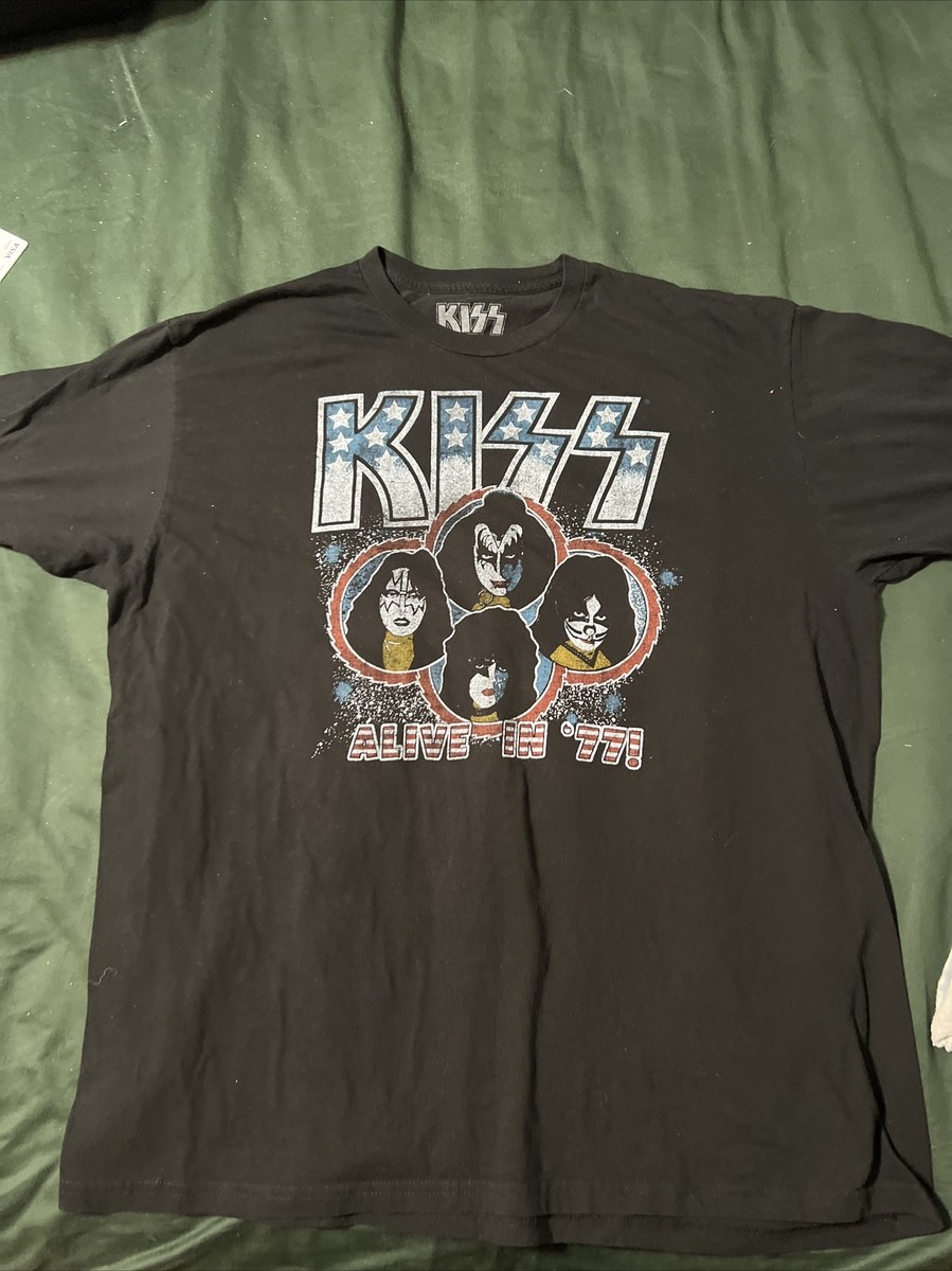 KISS ALIVE IN 77 バンドT バンT M ブラック　キッス s-l400.jpg