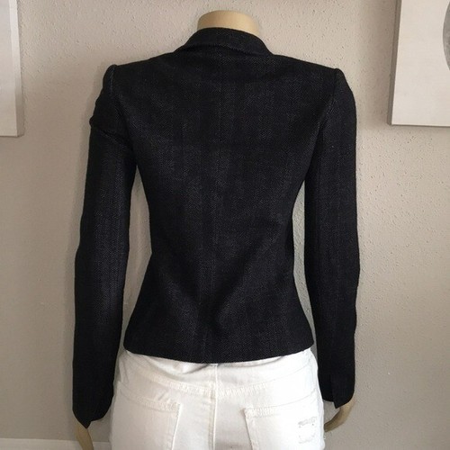 THEORY 50% Wool Black/Silver Blazer Size 2 - Picture 2 of 6