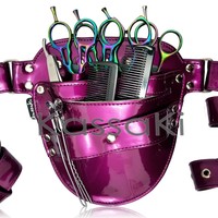 Hairdressing Scissors Pouch Session Bag Shiny Purple High Gloss Hairdressing Scissors Pouch Session Bag Shiny Purple High Gloss