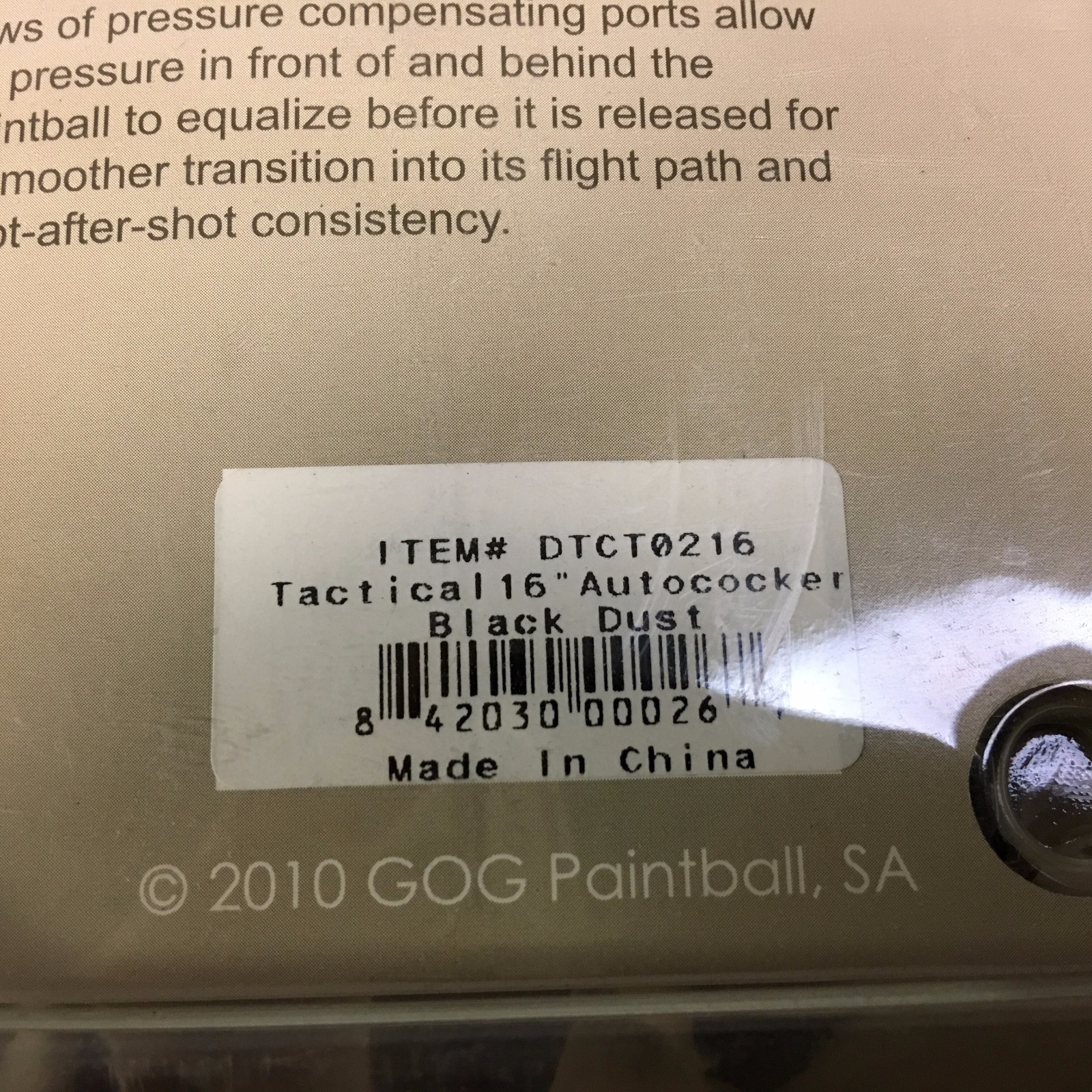 NEW GoG Paintball Smart Parts TACTICAL Barrel - Autococker - 16" - Dust Black