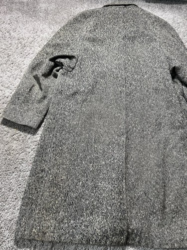 70s Vintage Gray Wool Tweed Coat Made In USA Unionmade Style Manor Bond Clothes - Picture 12 of 14