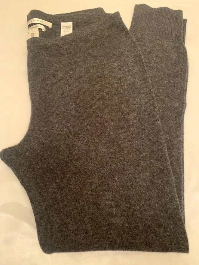 MAX STUDIO 100% Cachemira Ropa de Salón Pantalones + Conjunto de Suéter Pijama Carbón/Gris S Foto 3 de 4