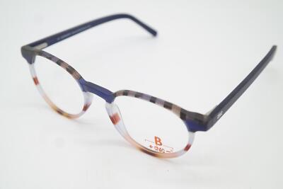 Monture De Lunettes Brillenmann CHOC C637 - Bleu Multicolore Ovale - Acétate - Neuve Sans Étiquette - Made In Germany