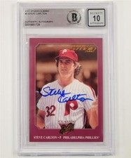 Steve Carlton signed 2002 Donruss Studio Classic 5 card Phillies BAS 10 auto (A)