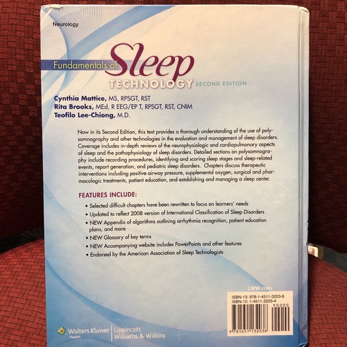 Fundamentals of Sleep Technology by Cynthia Mattice Second Edition Rita Brooks - Picture 2 of 10