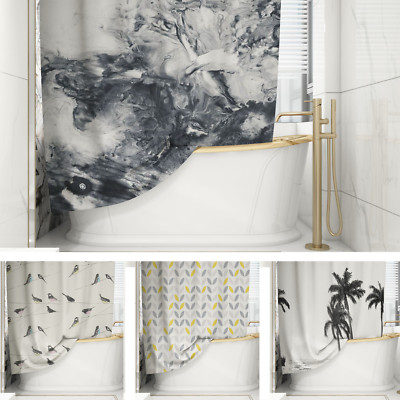 Badezimmer Stoff Duschvorhänge, viele Designs, extra lang 180 cm breit 200 cm Tropfen