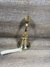 Big Door Bell Wall Hanging Mount Bell Marine Nautical Brass Ship Calling Decor