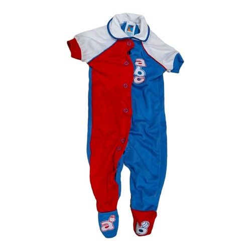 VINTAGE Carters One Piece Baby Boys 12-18 Lbs Button Up Sleeper ABC