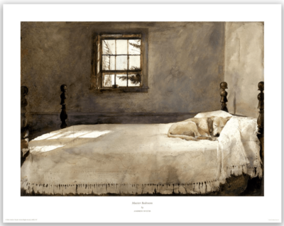 Master Bedroom, 1965 by Andrew Wyeth 16x20 Art Print Wyeth's Dog