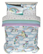 My Little Pony Classic Retro Rainbow Reversible Queen Bed Set-AB0CSH7LG7L3