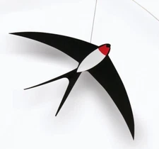 3 FLYING SWALLOWS - FLENSTED HANGING BIRD MOBILE - DANISH MODERN/DENMARK - NEW