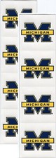 University of Michigan WOLVERINES 8/pk NCAA Logo Scrapbook Stickers