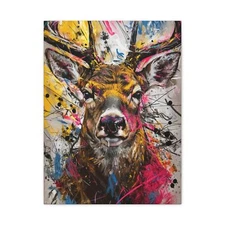 Matte Canvas, Stretched, 1.25" ''DEER''