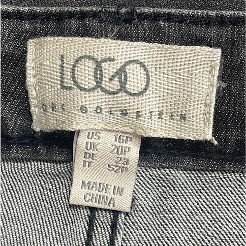 LOGO WIDE LEG BLACK CROP JEANS SIZE 16P - Bild 11 von 11