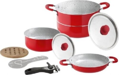 Camping Brunner Alu Kochtopfset Kochgeschirr Campingtöpfe Topfset COSMIC  8+2Ø22