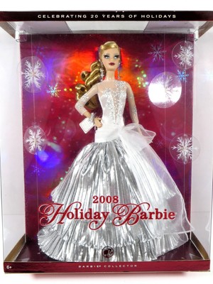 christmas barbies through the years