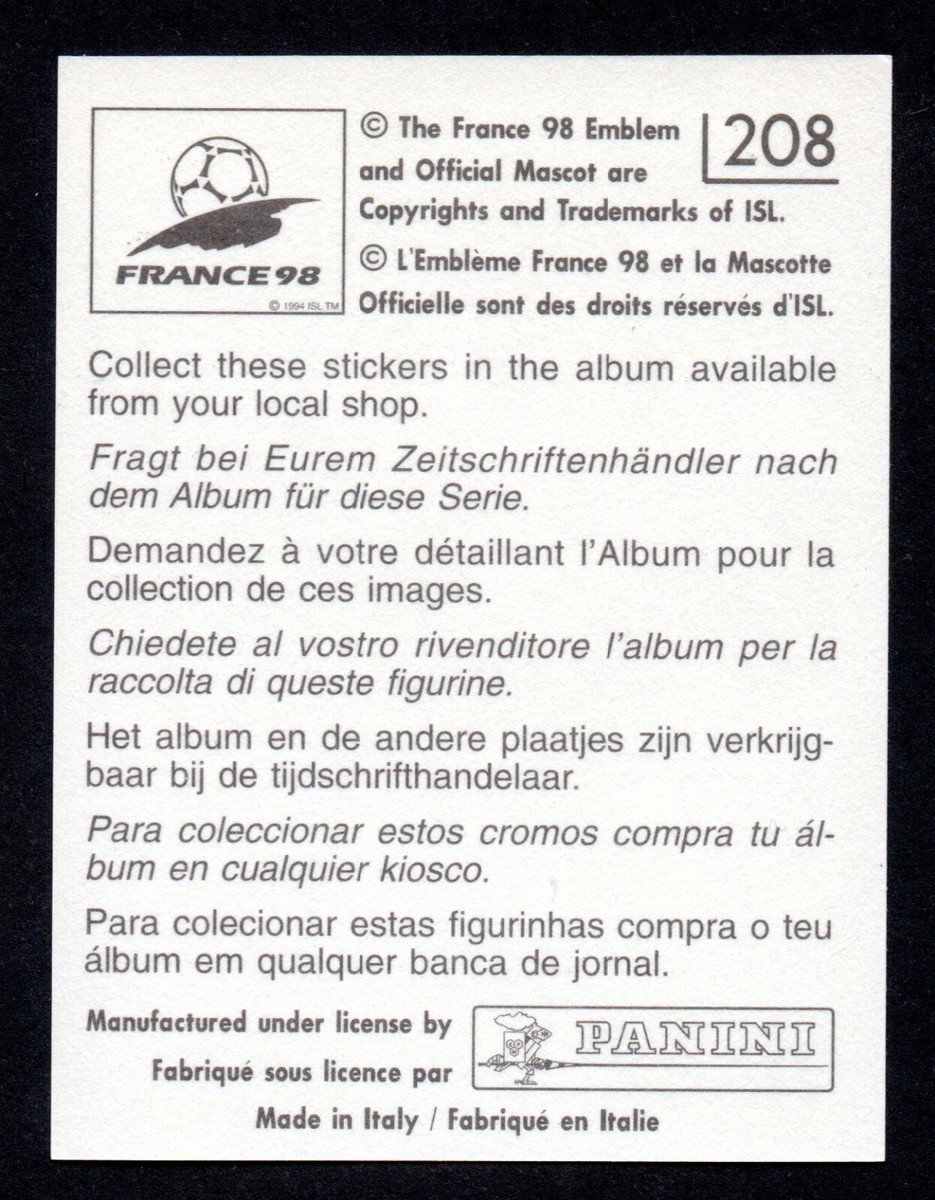Sticker Euroflash Said Owairan – Arabie Saoudite, Coupe Du Monde 1994, N°418