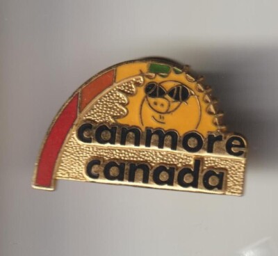 Canmore Alberta Metal Pin Pinback-Used-VG-FREE SHIPPING