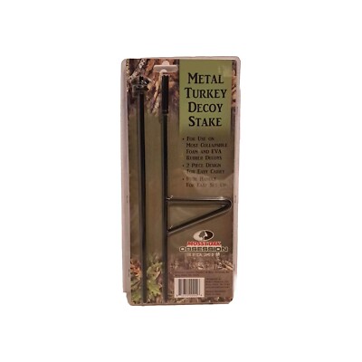 Mossy Oak Obsession Metal Turkey Hunting Decoy 2 Piece Stake