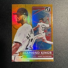 2022 Donruss Baseball Sandy Alcantara Diamond Kings Orange Parallel Marlins