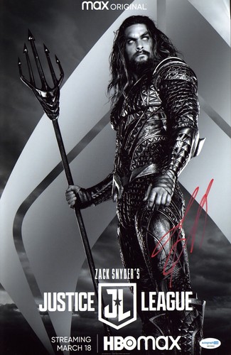 Jason Momoa Signed Autographed 11x17 Photo ACOA Justice League Aquaman #2