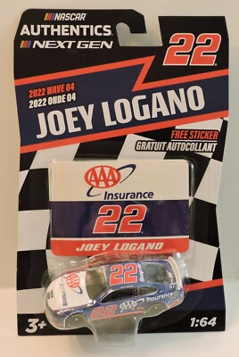 2022 JOEY LOGANO #22 AAA INSURANCE NASCAR AUTHENTICS 1:64 W/TEAM ...