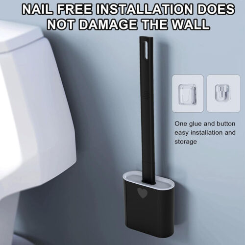 Spazzola WC in Silicone con Supporto | Design Pulizia Profonda e Igienico - Foto 3 di 8