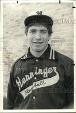 1985 Press Photo Mike Lang, Henninger Shortstop Baseball Player - sys06749