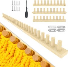 48" Wooden Chunky Blanket Loom Adjustable Knitting Loom Kit DIY Chunky Knit