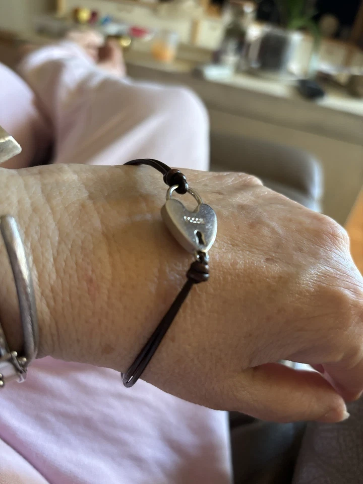 SALDI Bracciali Acciaio Cuoio Cristalli Bracciale Fossil - Immagine 3 di 4