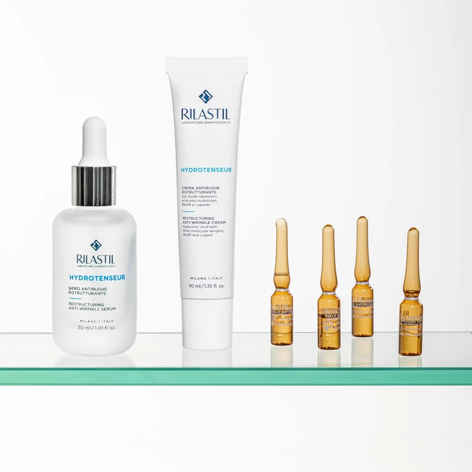 Rilastil Hydrotenseur Fiale Antirughe Liftanti, Trattamento Urto Concentrato, Ef - Immagine 3 di 4