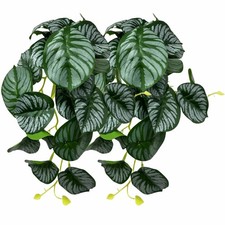 Reptile Plants for Terrarium, Artificial Hanging Plastic Plants with Suction ...