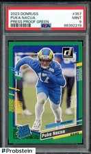 2023 Donruss Press Proof Green #357 Puka Nacua Rams RC Rookie PSA 9 MINT