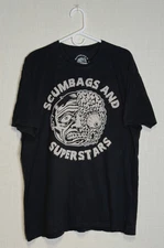 HTF Scumbags & Superstars Black MELTING MAN T-shirt Size XL, Lower East Side NYC