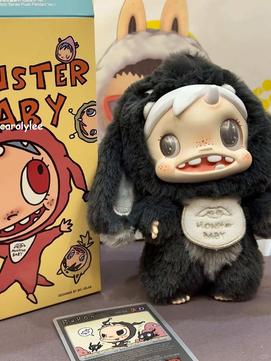 Polar-monster Baby Collection Series Plush Pendant Ver.1 -BUBOO(BLACK) SECRET-A