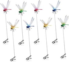 8 Fake Dragonfly Clips Clip on Dragonfly for Outdoors 3D Dragonfly Garden D