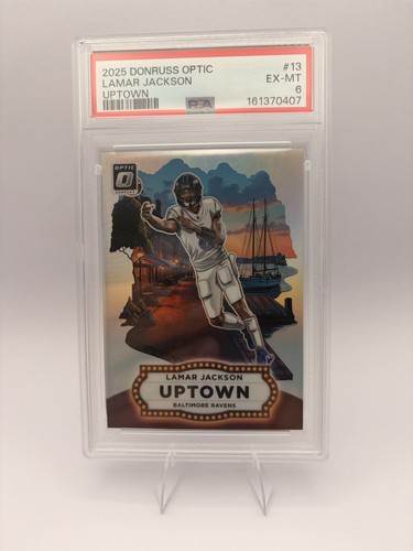 2025 Panini Donruss Optic Uptown Lamar Jackson Ravens #13 PSA 6