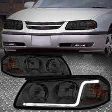 Led Drl For 2000-2005 Chevy Impala Smoked Housing Clear Corner Headlightlamp