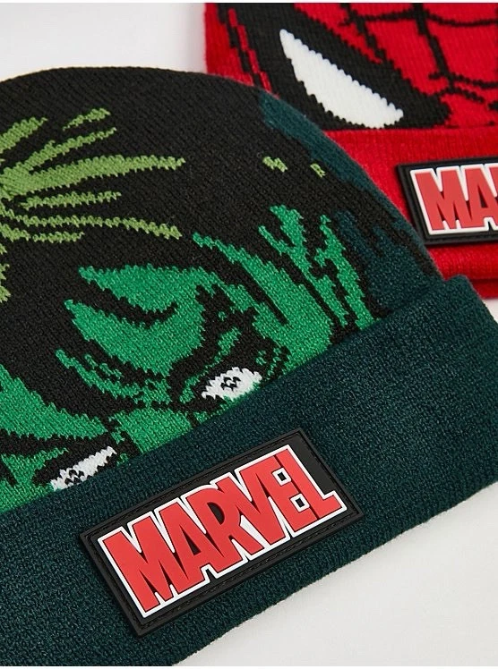 Marvel Avengers Beanie Hats 4 Pack by George Age 8 - 12 Years - Image 3 of 3