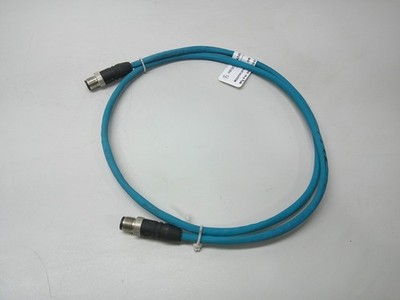 Hirschmann M224TPESTMT01.0M Cordset, M12 Male to M12 Male, 2 Pair, 1m, TPE, Teal